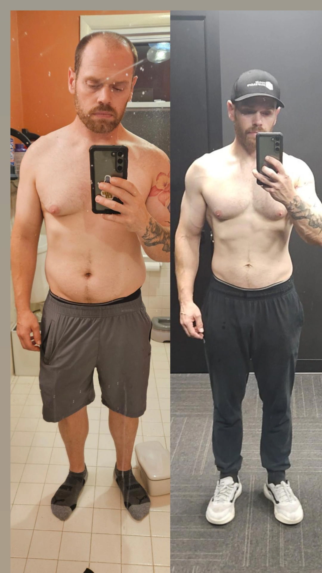 Progress photos accompanying Justin Wendlandt’s testimonial