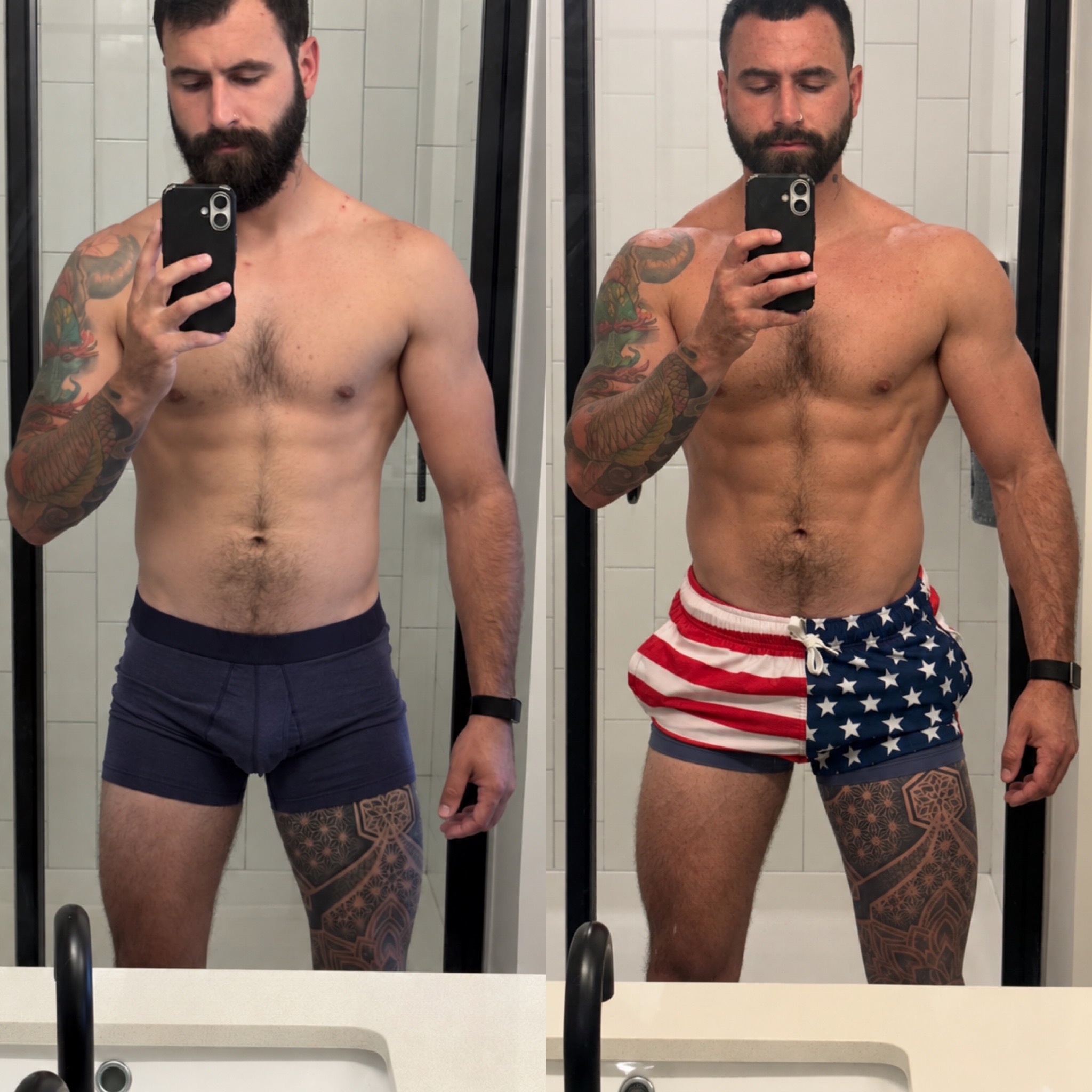 Tyler Fisher's before and after progress photos